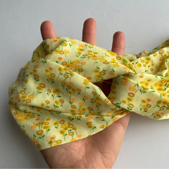Potion 23 by Victoria Cates Vintage Yellow & Orange Floral Fabric Headband - Picture 4 of 7
